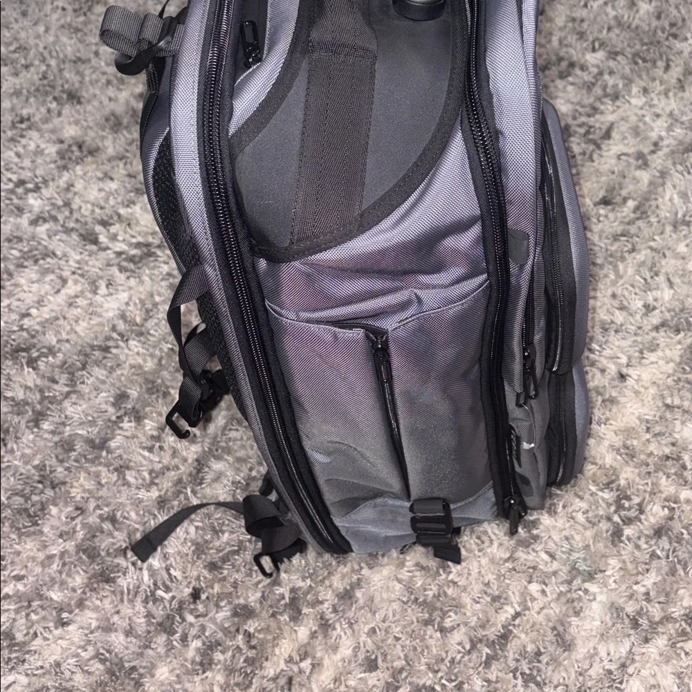 Gray Men's Backpack with Front Organizer Pockets